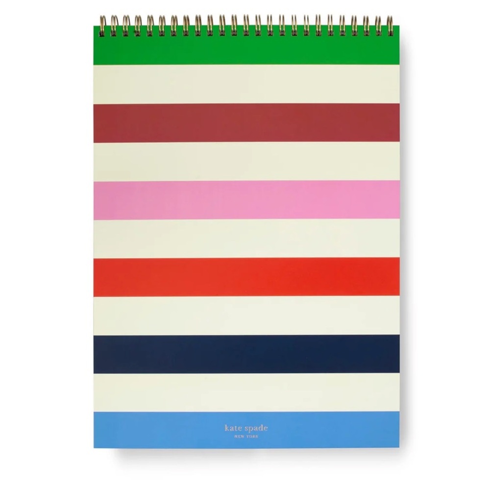 New Large Top Spiral Notebook, Adventure Stripe